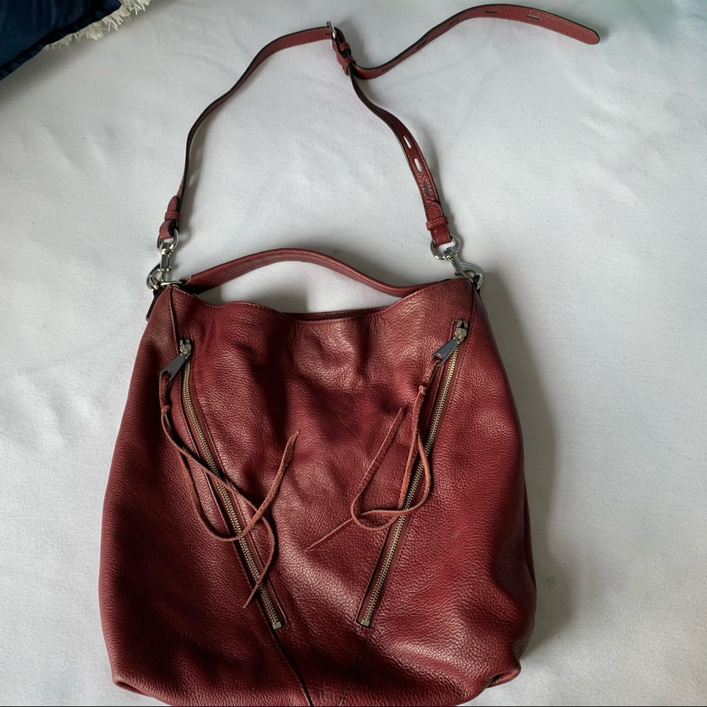 Wine colored Rebecca Minkoff tote/shoulder bag